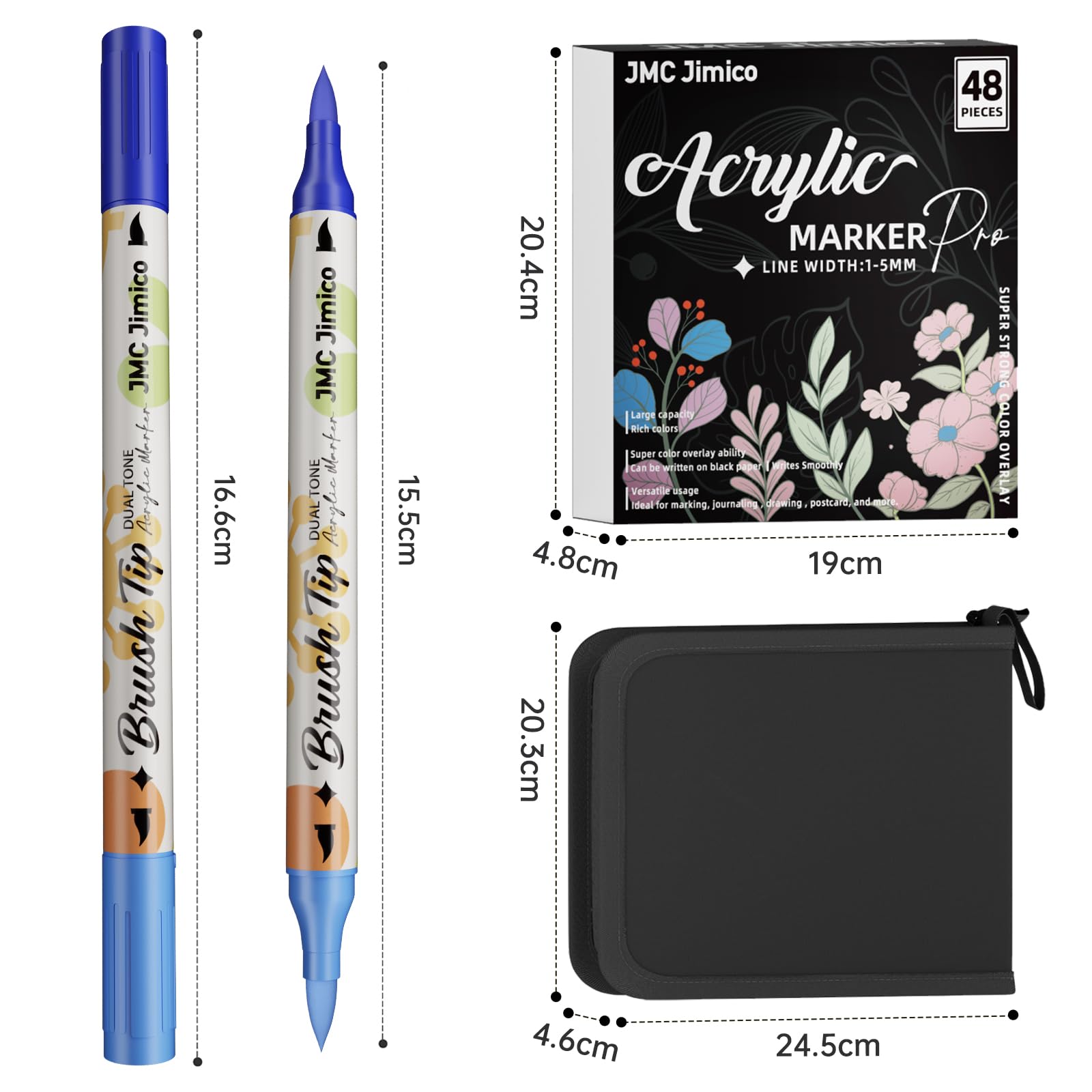 MARKER COMP16　美品 Amazon.com: JMC Jimico 96 Colors Acrylic Marker Pro Set,Dual-Color